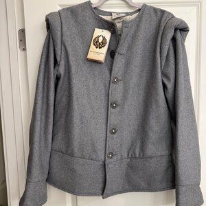 Mytholon Wool Jerkin Coat Grey Medieval Gothic Renaissance LARP NWT Size M